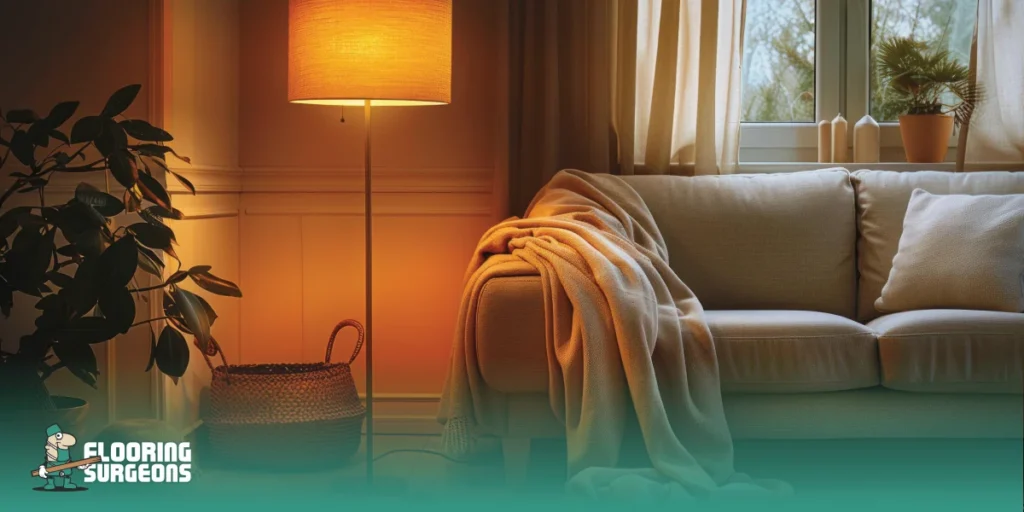 warm cozy lighting living room lamps