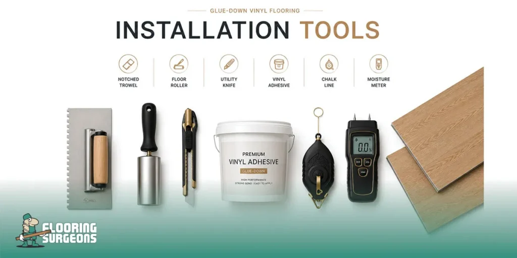 Tools and Materials Needed for Glue-Down Vinyl Installation