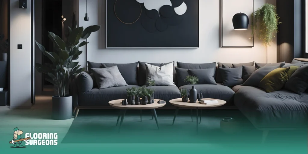 dark grey living room interior design
