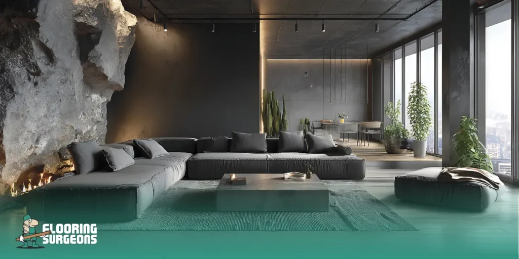 modern grey accent wall interior design
