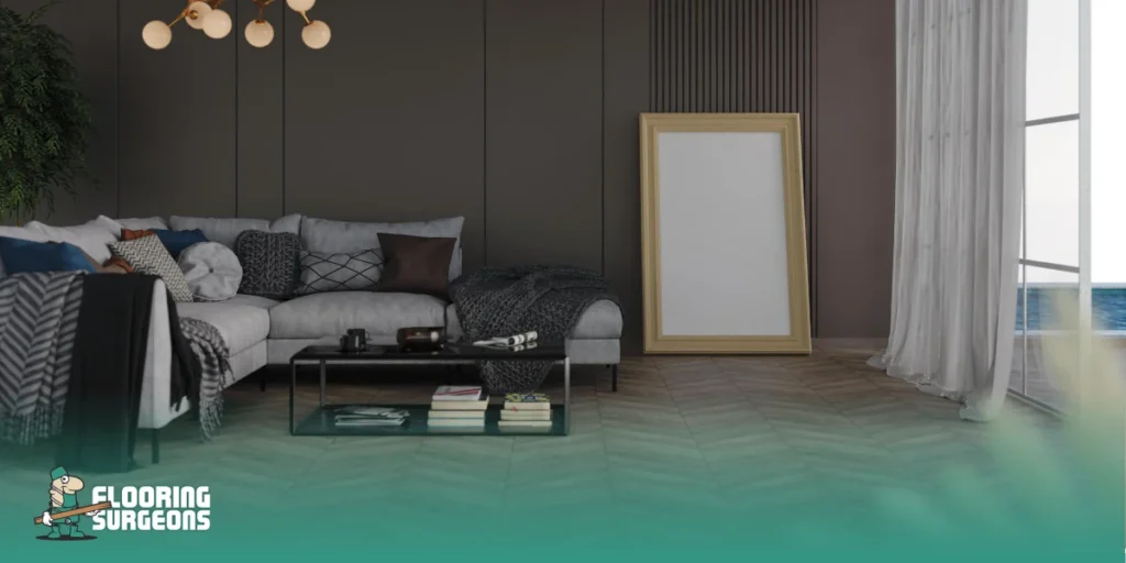 modern living room dark grey walls