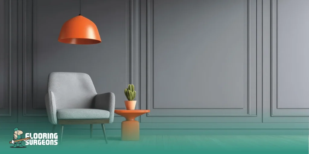 dramatic grey wall lighting interior