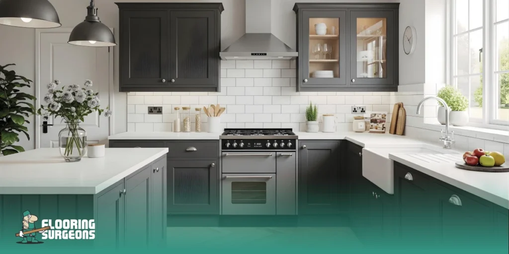 dark grey kitchen cabinets modern interior