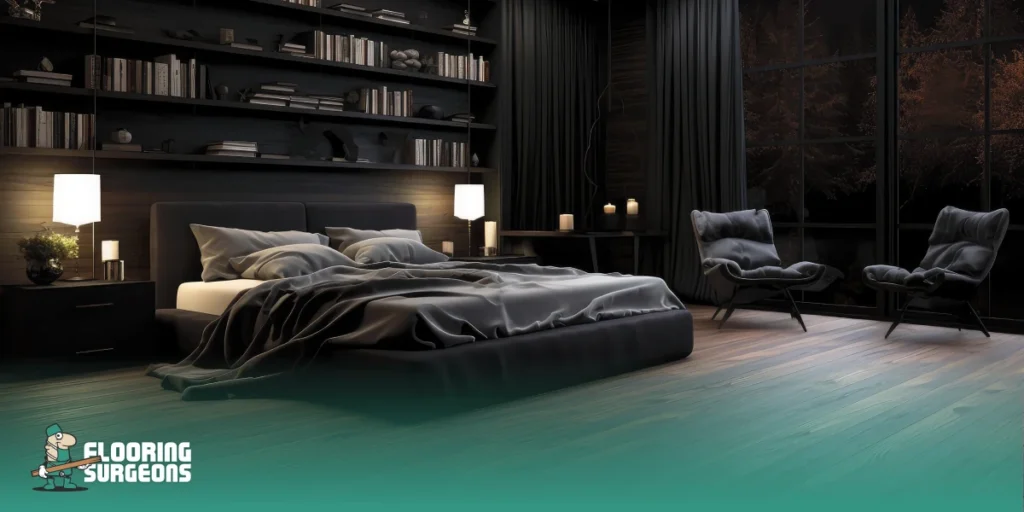 moody bedroom interior design dark paint