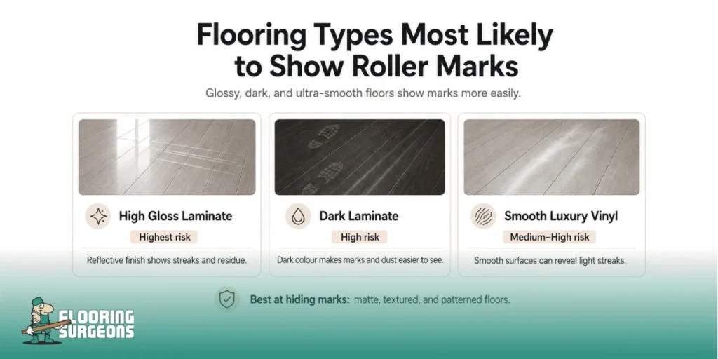 Flooring Types Most Likely to Show Roller Marks