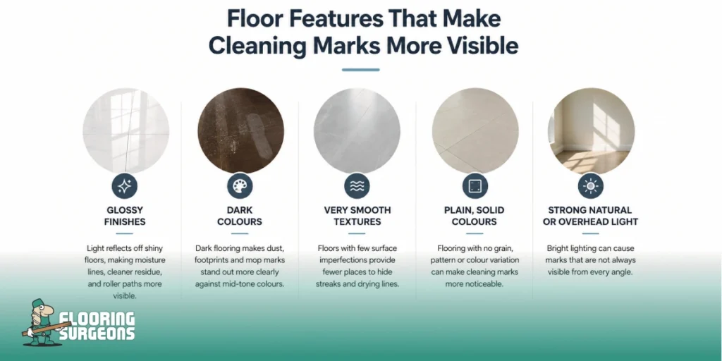 Floor Features That Make Cleaning Marks More Visible