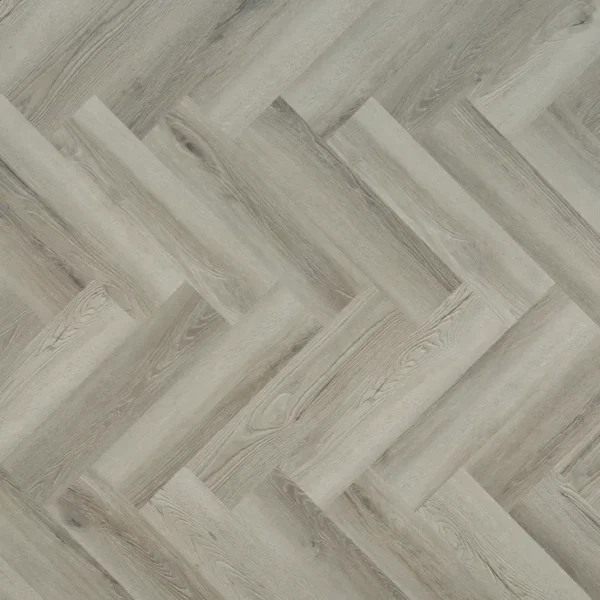 Icona Herringbone 6.5mm Luna Grey Luxury Vinyl Click Flooring