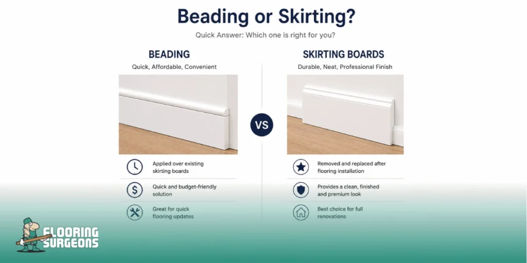 Beading vs Skirting Quick Answer: Should I Use Beading or Skirting?