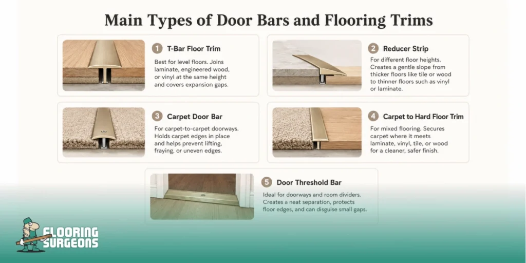 Floor Transition Strips Main Types of Door Bars and Flooring Trims