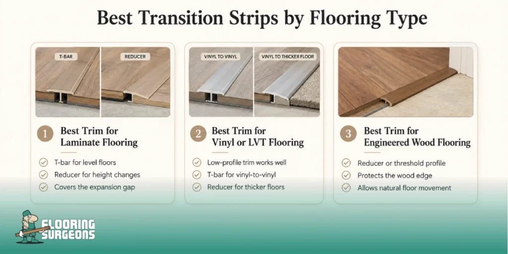Floor Transition Strips Best Transition Strips by Flooring Type