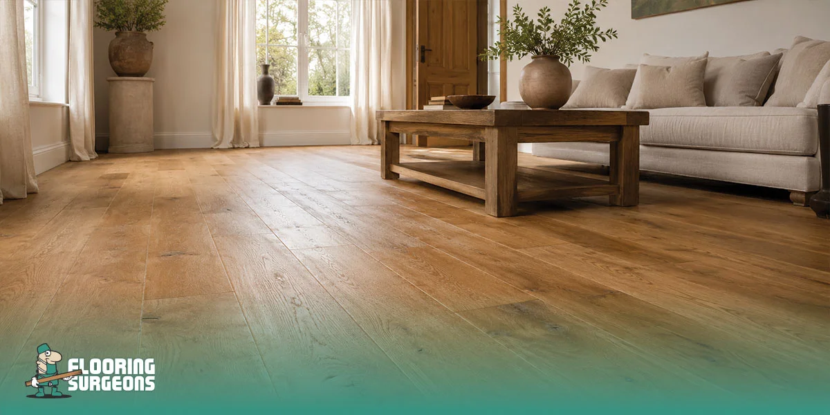 hand-scraped engineered wood floor