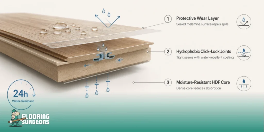 How Does 24-Hour Water-Resistant Laminate Actually Work?