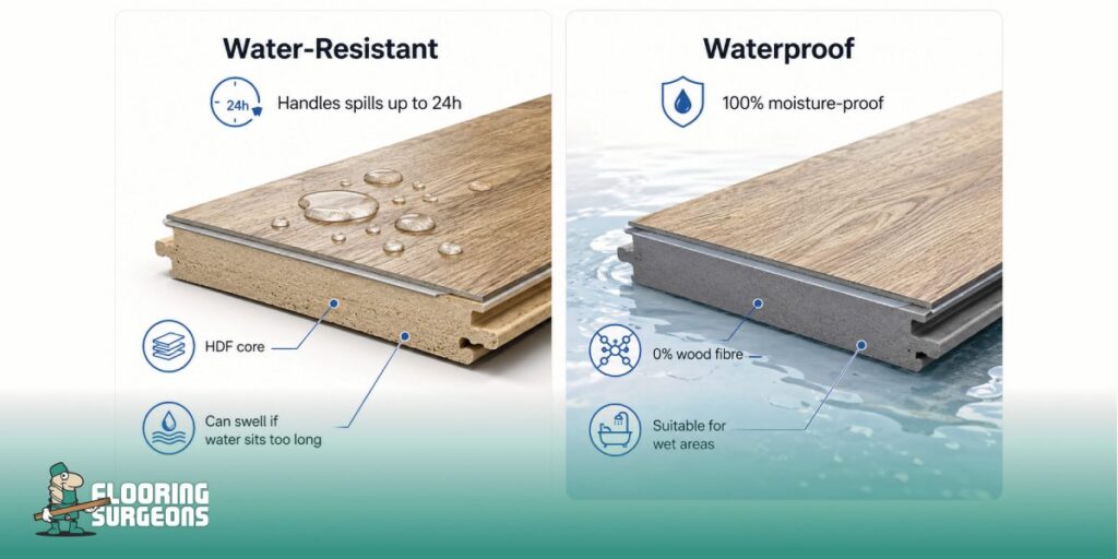 Difference Between Water-Resistant vs Waterproof Laminate