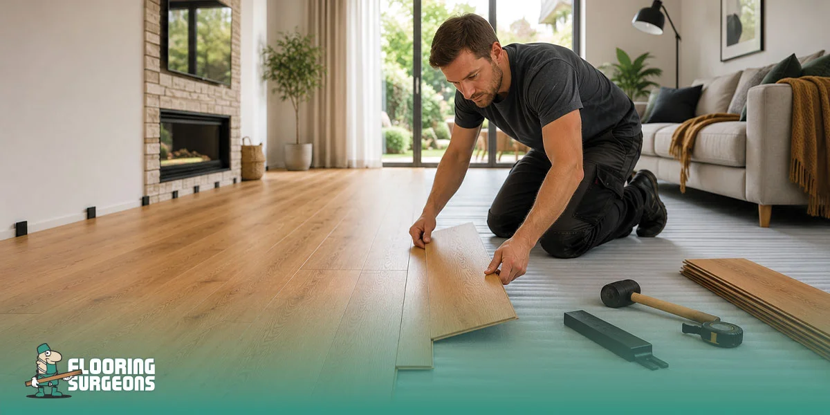 Floating floor installation