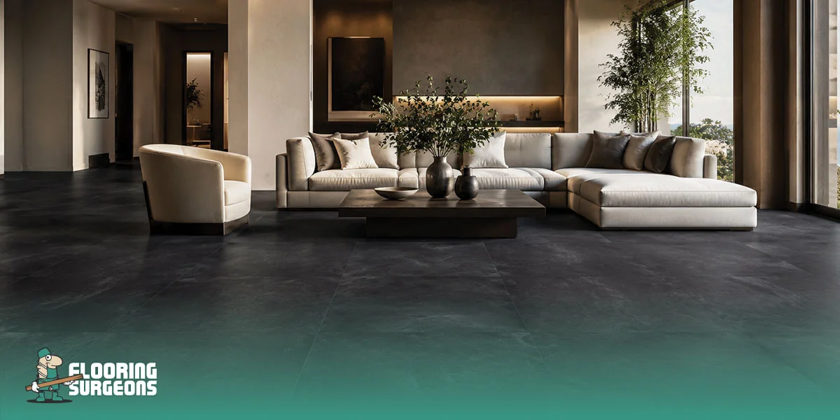 black vinyl flooring