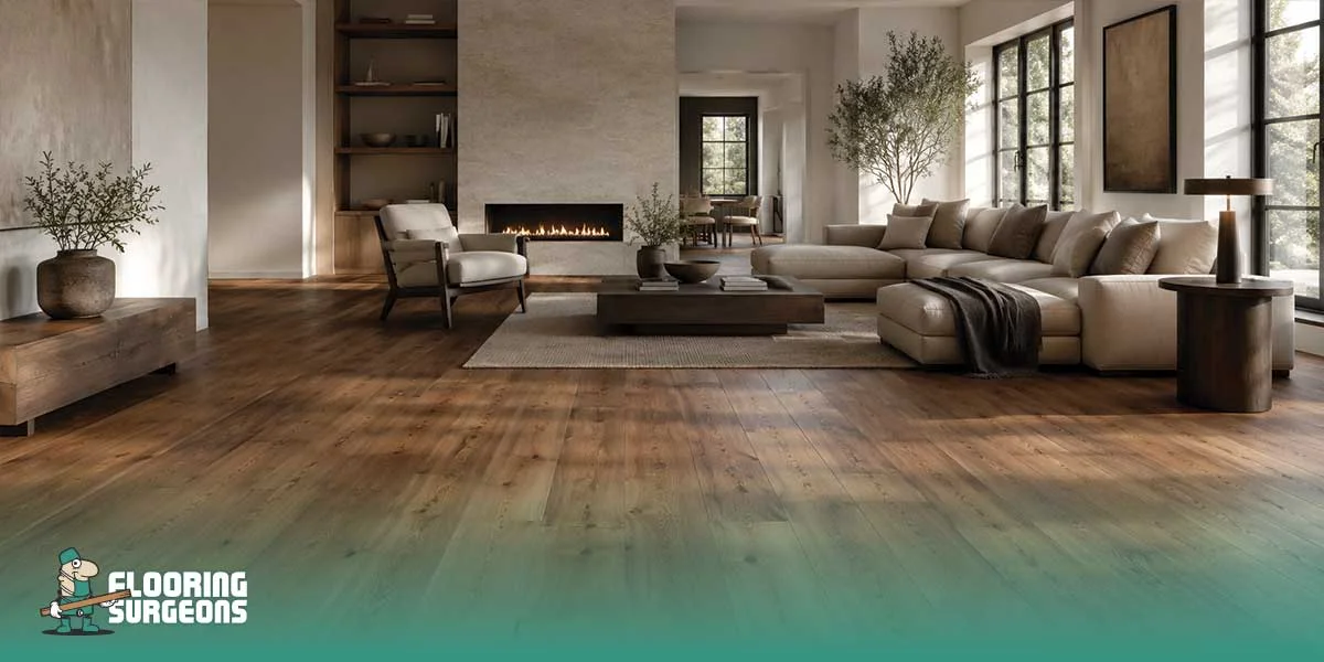 brown solid wood floor