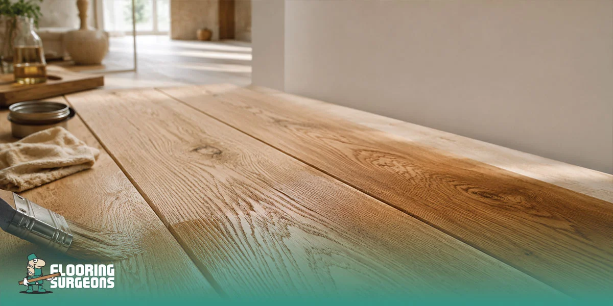brushed and oiled solid wood floor