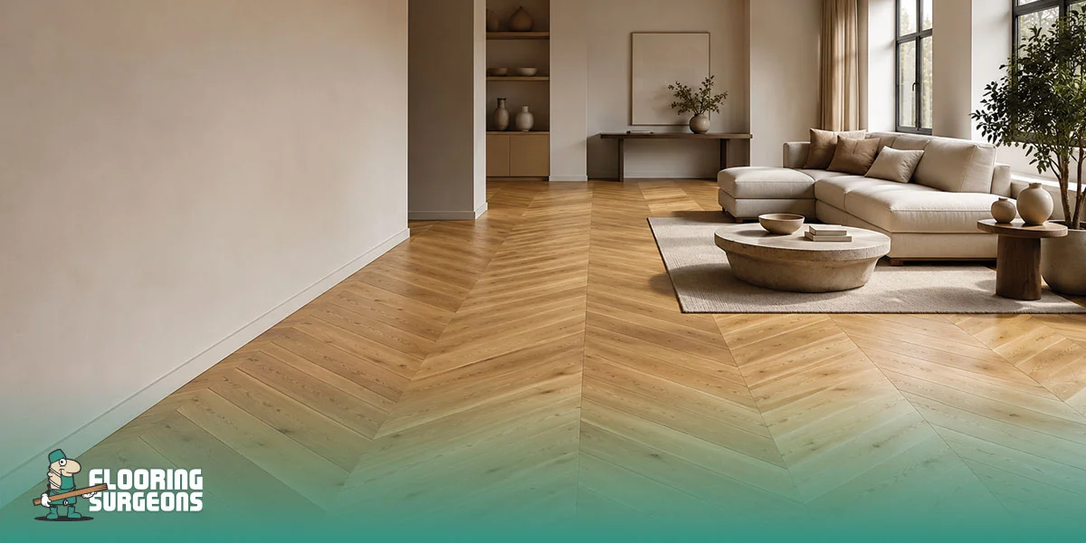 solid wood chevron flooring