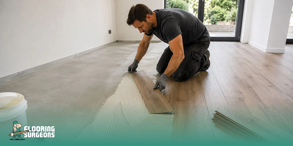 glue down LVT flooring