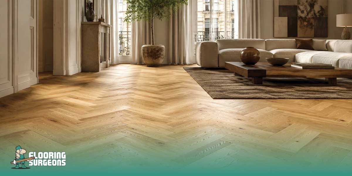 oak herringbone floors