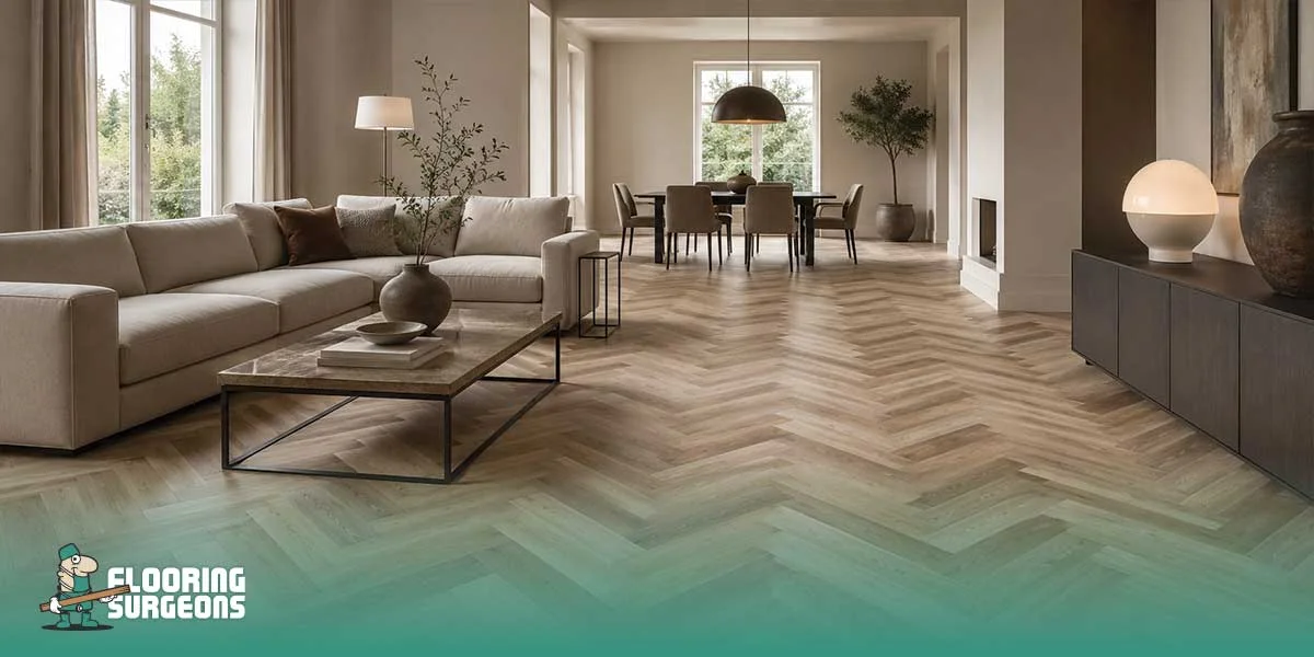 oak herringbone wood flooring