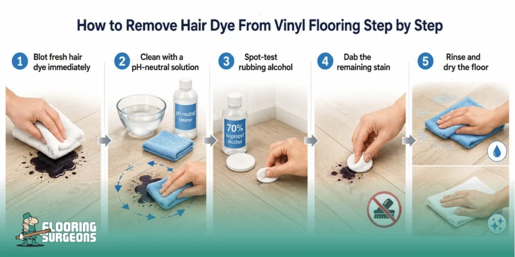 How to Remove Hair Dye From Vinyl Flooring Step by Step