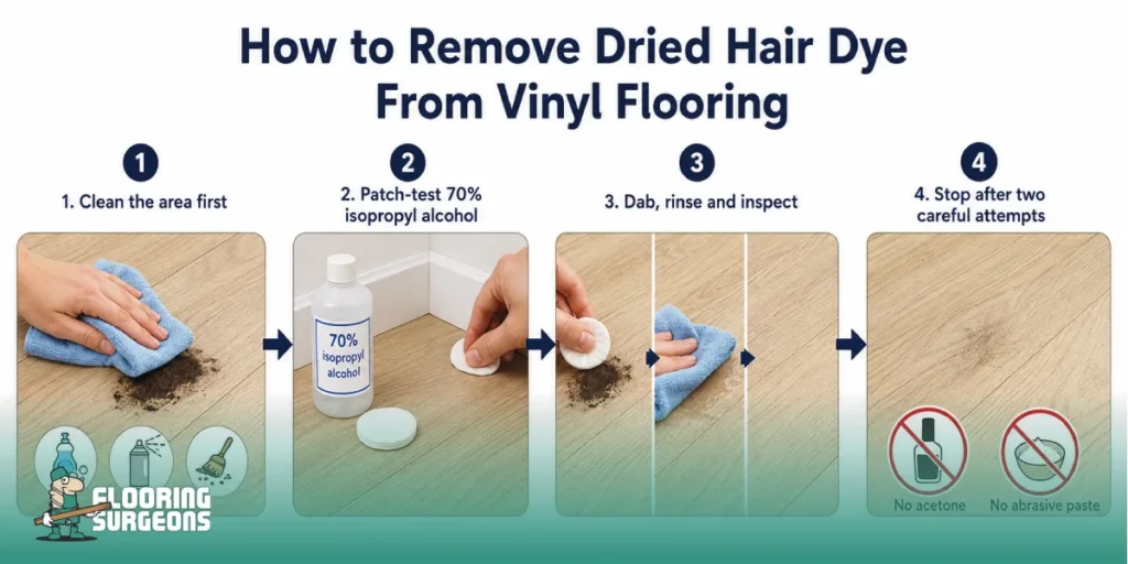 How to Remove Dried Hair Dye From Vinyl Flooring