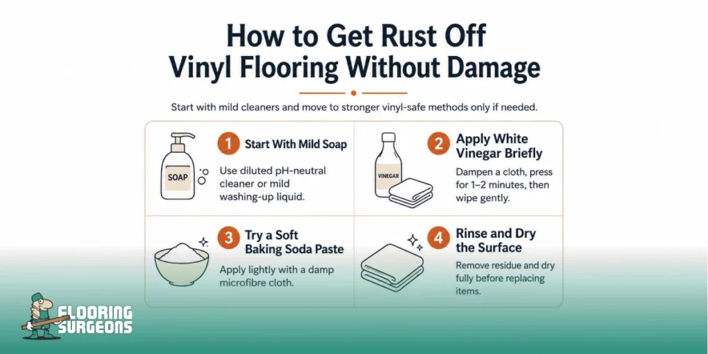How to Get Rust Off Vinyl Flooring Without Damage