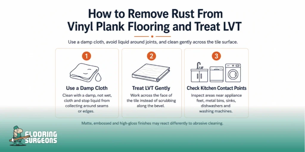 How to Remove Rust From Vinyl Plank Flooring and Treat LVT