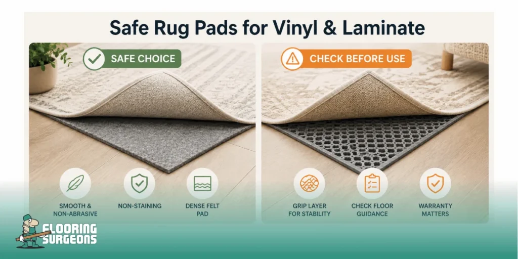 What Rug Pads Are Safe for LVT Which Rug Pads Are Safe for Vinyl and Laminate?