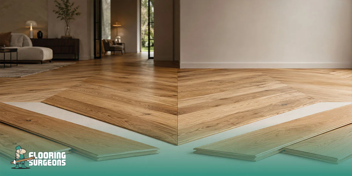 chevron solid wood floor