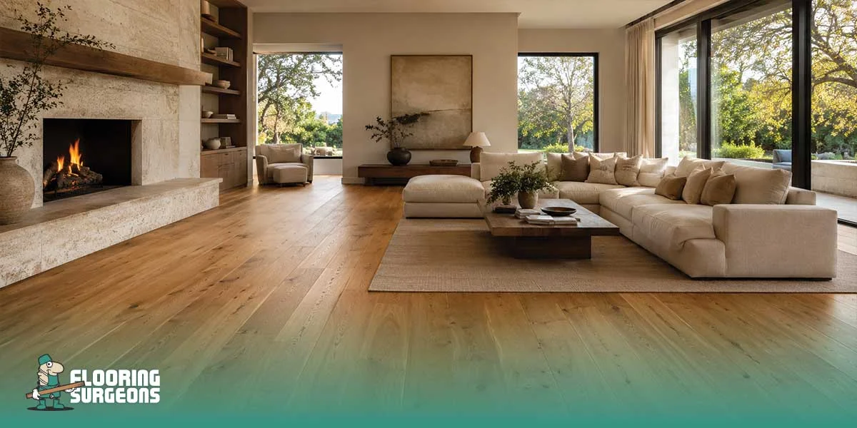 warm tone wood flooring