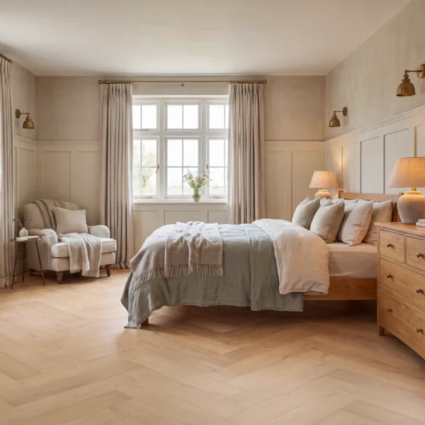 Anchor 3mm Natural Blonde Oak Herringbone Glue Down LVT Flooring