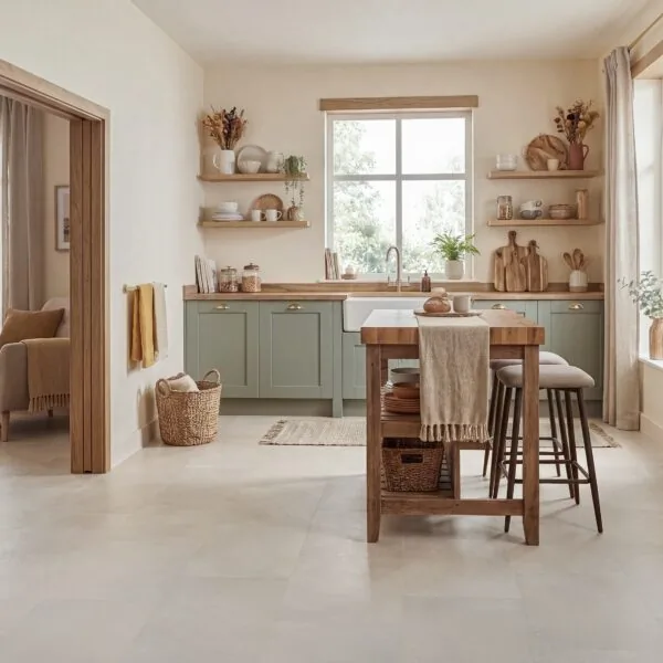 Anchor 2.5mm Stone Tile Effect Glue Down LVT Flooring