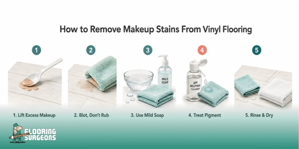 How to Remove Makeup Stains From Vinyl Flooring Step by Step
