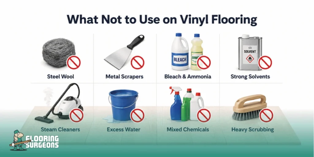 What Not to Use on Makeup-Stained Vinyl Flooring