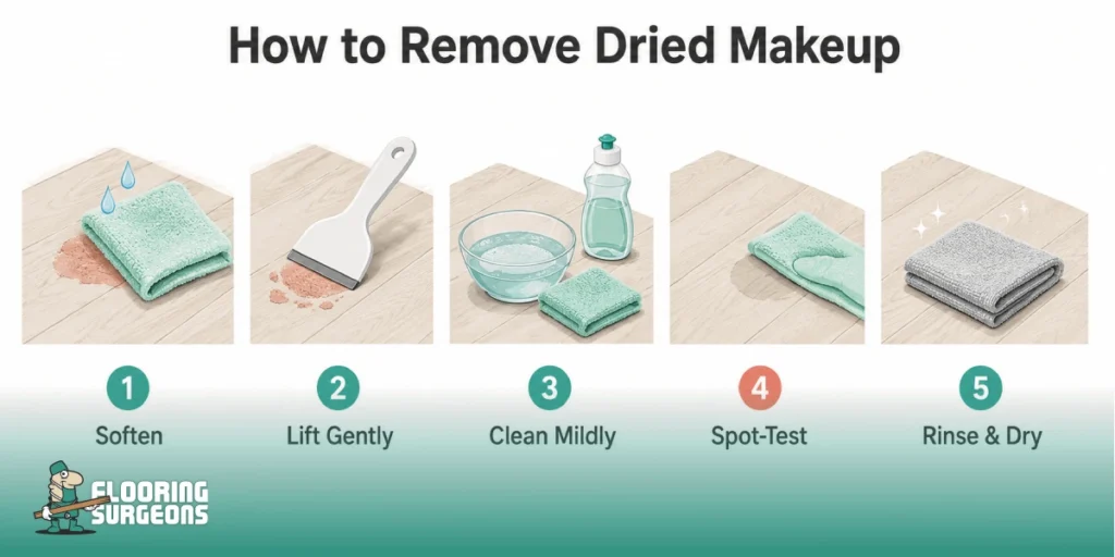 How to Remove Dried Makeup From Vinyl Flooring